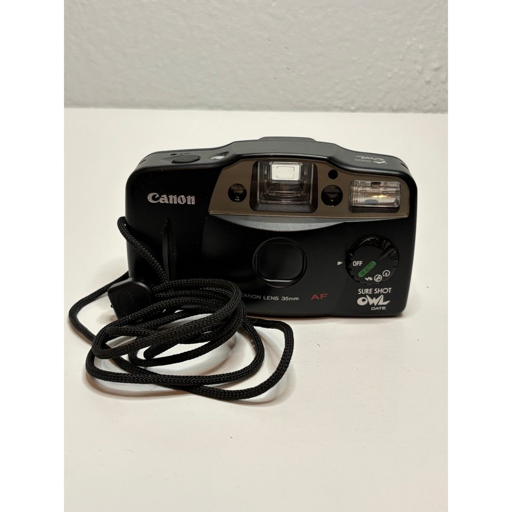 Canon Sure Shot Owl Date 35mm Point & Shoot Film Camera